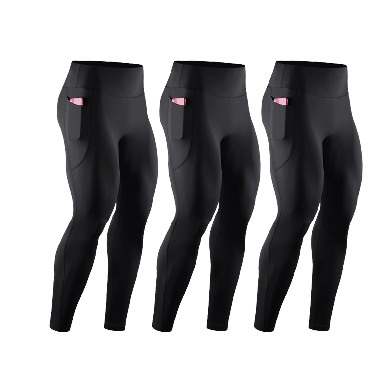 Compression Long Pant - 3 Pcs Men High Waist Compression