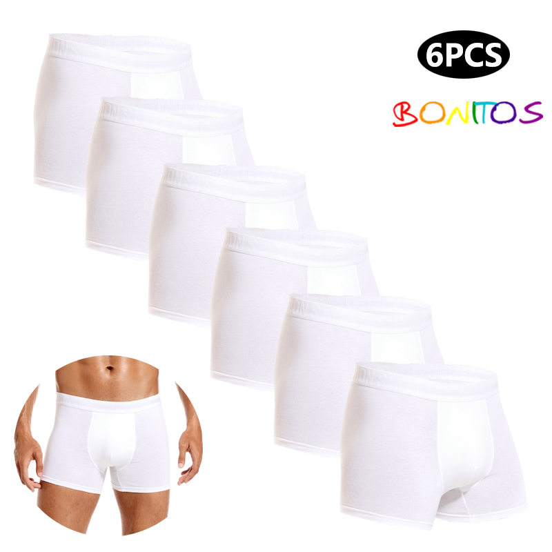 6pcs White Men Panties Cotton  - огляд і ціна Boxer Shorts Modal