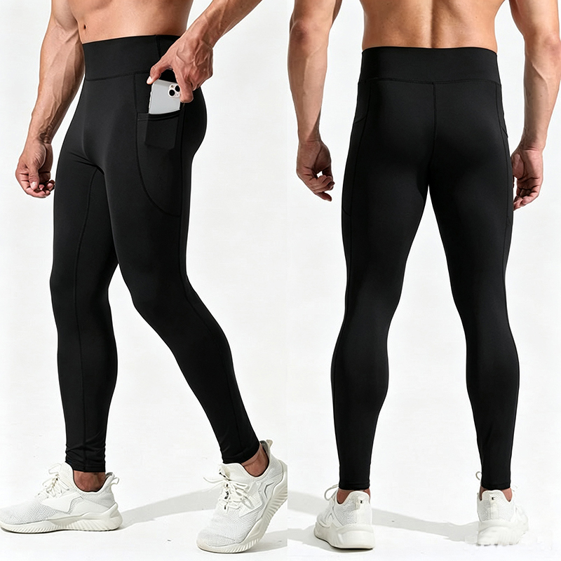 3 Pcs Men High Waist Compressi - огляд і ціна Compression Long Pant