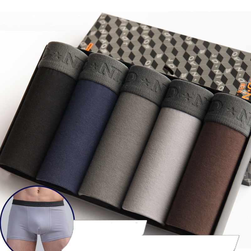 5Pcs/lot Men Underwear Cotton  - огляд і ціна Boxer Brief Pack Cotton